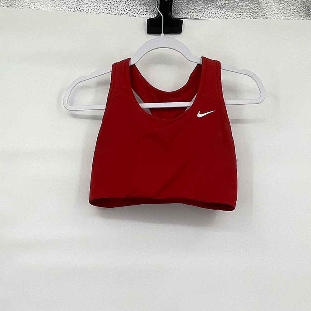 Nike rust red orange racer back sports bra